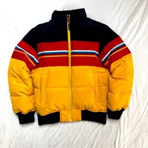 Pharrell’s Bionic Down Jacket by Burton, Yellow Red Black, Medium